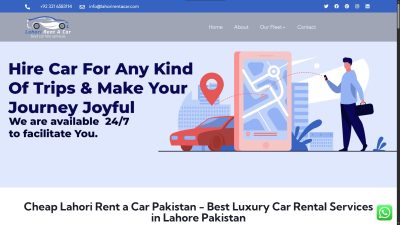 Rent a Car in Pakistan’s Website On Sale